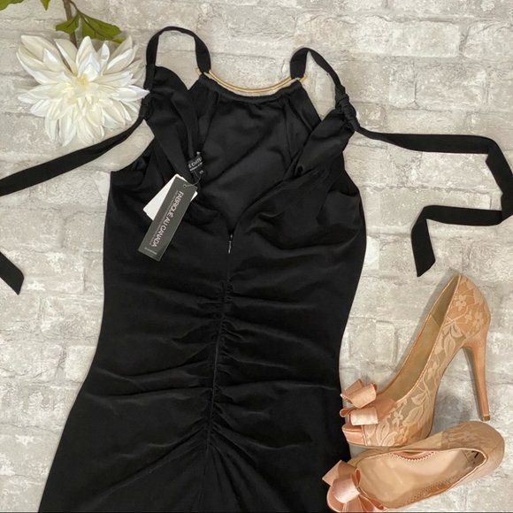 SOLD | NWT Le Chateau Little Black Halter Bodycon Dress - Picture 8 of 15